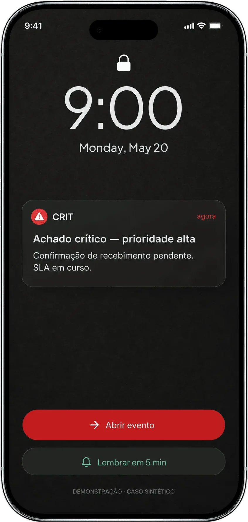 Critical finding notification on iPhone